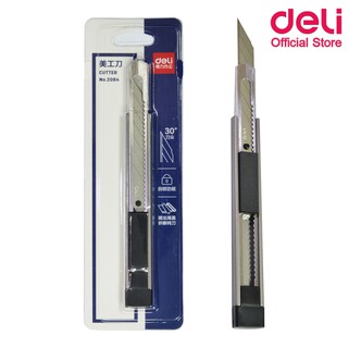 Deli 2084 Cutter คัดเตอร์ 30 องศา แพ็ค 12 ชิ้น ใบมีดคัตเตอร์ คัตเตอร์ อุปกรณ์ช่วยตัด อุปกรณ์งานช่าง อุปกรณ์สำนักงาน