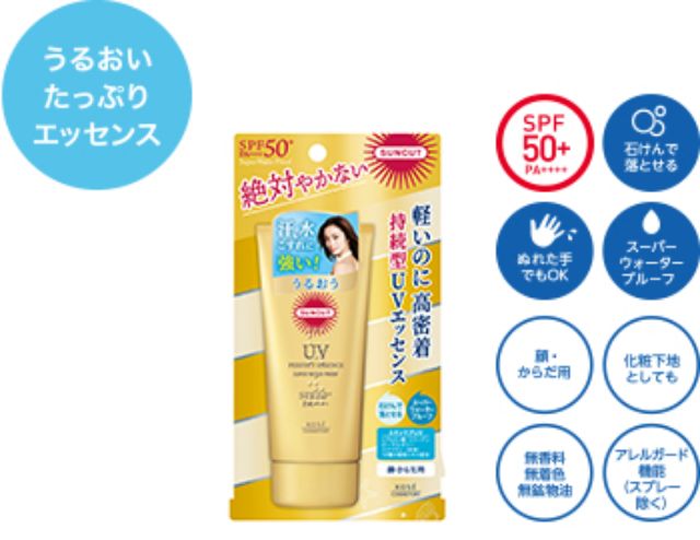 kose-suncut-uv-essence-60g-สีทอง