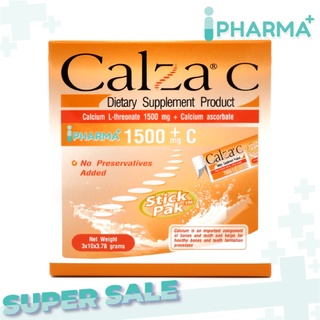 สินค้า CalZa C Powder แคลซ่า ซี แคลเซียม แอล- ทรีโอเนต 1500 mg. + ซี แบบชงน้ำ 30 ซอง