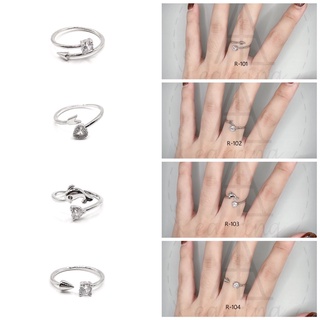 [R73-108] แหวนมินิมอล แหวนปรับขนาดได้(ฟรีไซส์) ราคาต่อ1วง พร้อมส่ง