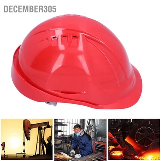 December305 Red Breathable Hard Hat ABS Adjustable Anti-Smash Impact Resistant Helmet for Construction Sites