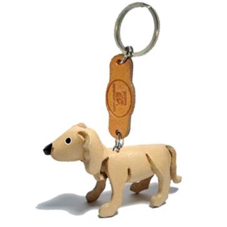 พร้อมส่ง พวงกุญแจหนังแท้ Handmade รูปหมาโกลเด้น รีทรีฟเวอร์