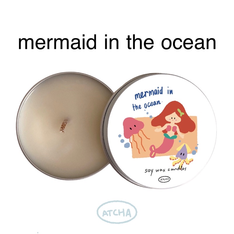 เทียนหอม-mermaid-in-the-ocean-atcha-l-หอมสดชื่น-เหมือนวันพักผ่อนได้ไปเล่นน้ำทะเล-คลายร้อย-เทียนหอม-ของขวัญ