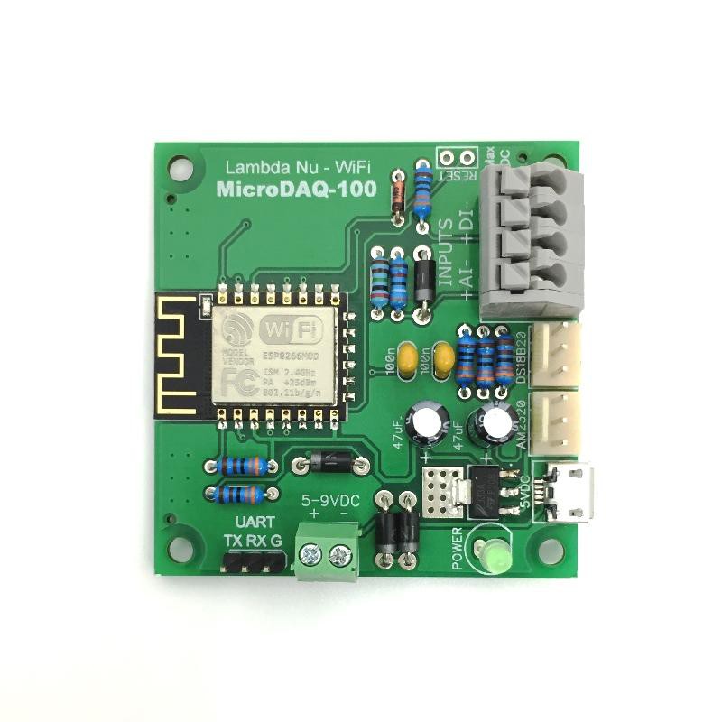 MicroDAQ-100 : วัดอุณหภูมิ/ความชื้น/แรงดัน/สถานะลอจิก 4 ช่อง ผ่าน WiFi ...