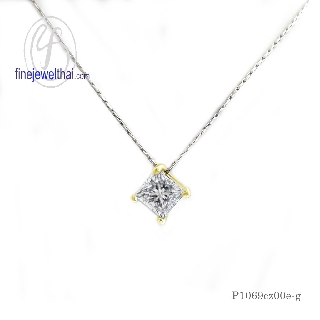 Finejewelthai จี้-เพชร-จี้เพชร-เพชรพรีเมียม-Pendant-Silver-Diamond CZ - P1069cz00e-g/ P1069cz00e-pg