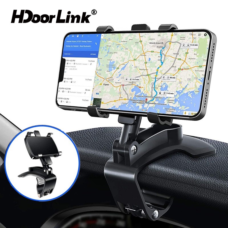 รูปภาพสินค้าแรกของHdooLink ยานพาหนะยึดโทรศัพท์มือถือการนำทางรถยนต์มุมมองด้านหลัง Mirror 360 การหมุนตัวยึด Multi -function abs bracket