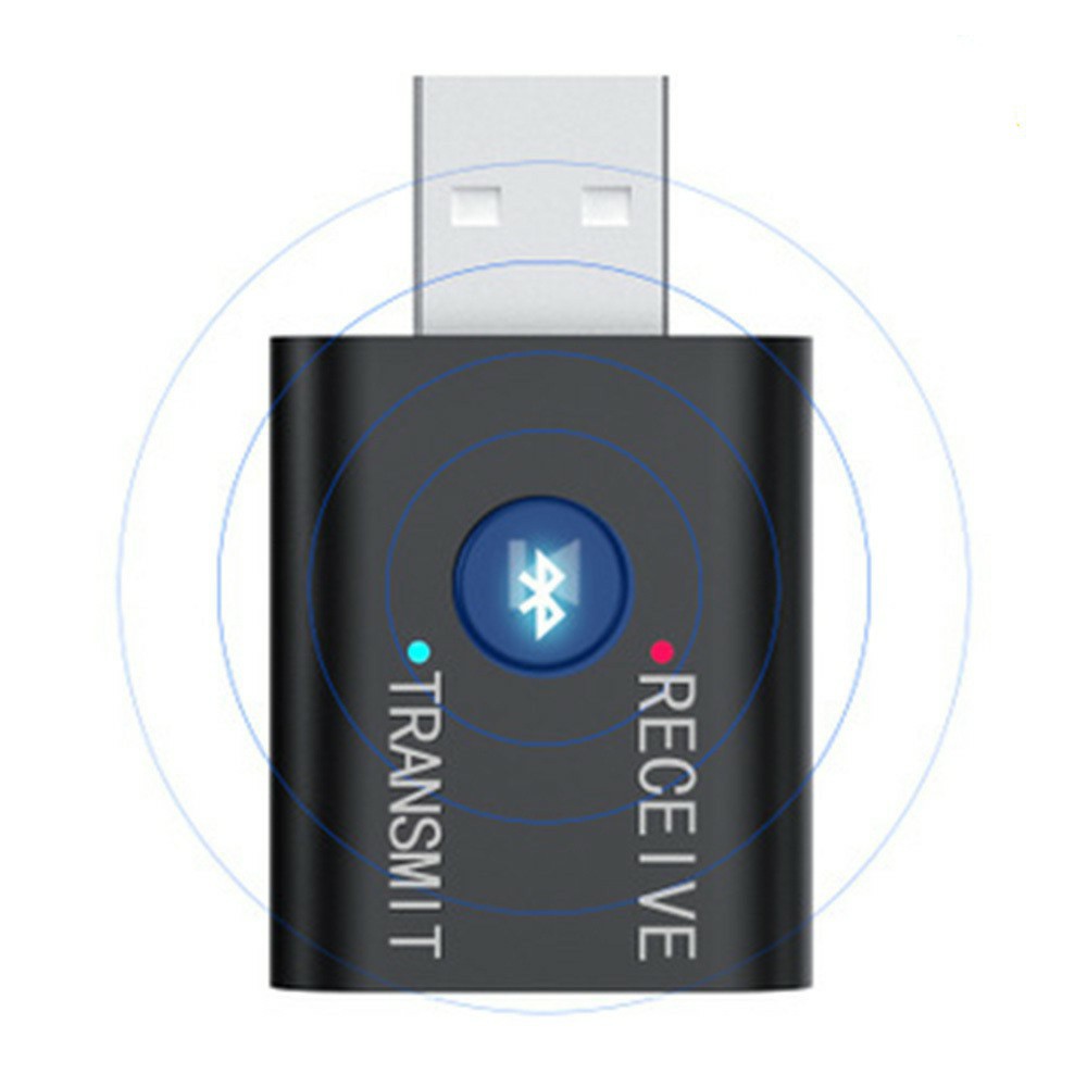 ภาพสินค้า2 in 1 USB บลูทูธ ตัวรับส่งสัญญาณ USB Bluetooth5.0 Adapter Audio Transmitter Bluetooth Receiver สำหรับ PC / Notebook จากร้าน tukdeeshop.99 บน Shopee ภาพที่ 1