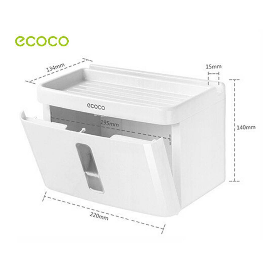 big-c-ecoco-กล่องใส่ทิชชู-กล่องเก็บของในห้องน้ำ-ติดผนัง