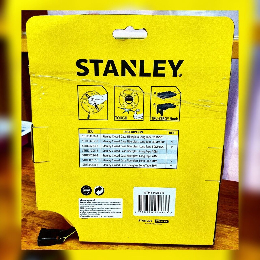 stanley-เทปวัดระยะ-วัดที่สายไฟเบอร์กลาส-รุ่น-stht34263-8-ยาว-50เมตร-165ฟุต