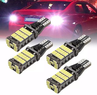 หลอดไฟหรี่ LED ไฟถอย ขั้ว T15/T10 45SMD (1หลอด) / T10 โปรงใส สีขาว สว่างมาก 12V