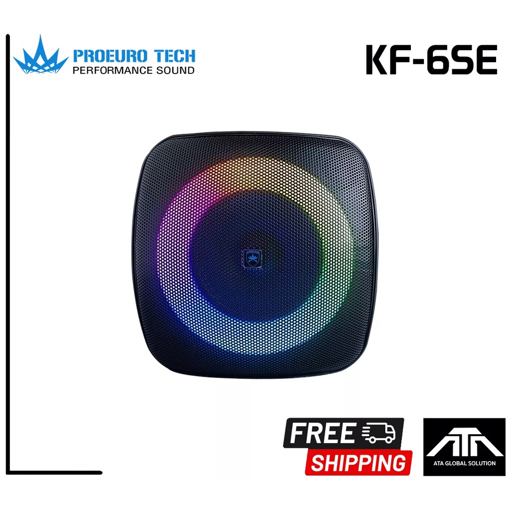 proeuro-tech-kf-6se-ตู้ลำโพง-bluetooth-ไมค์ลอย-ลำโพง-บลูทูธ-usb-พร้อมไฟแสงสี-led-ลำโพงเคลื่อนที่-bluetooth-ฟังเพลง