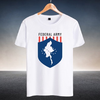 เสื้อยืดคอกลมสีขาว  federal army  จำนวน 1 ตัว  จัดส่งสินค้าทุกวัน