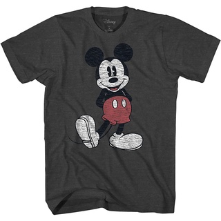เสื้อยืดผ้าฝ้ายพรีเมี่ยม เสื้อยืด พิมพ์ลาย Disney Mickey Mouse สําหรับผู้ชาย