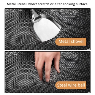 ◎❀Stainless Steel Skillet - Nonstick Fry Pan - Induction Compatible - Multipurpose Cookware Use for Home Kitchen or Rest