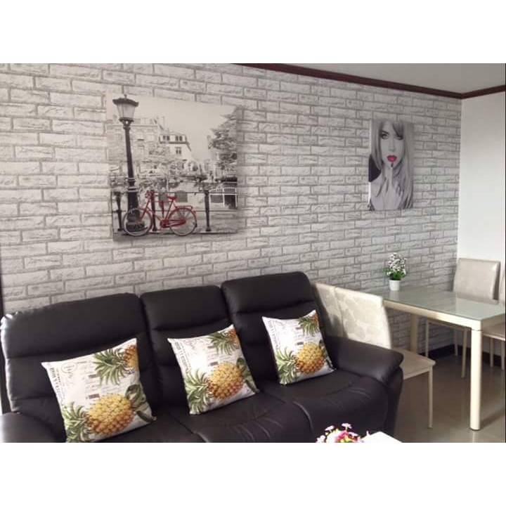 ถูกที่สุดโปรไฟไหม้สินค้าเต็ม10-m-wallpaper-sticker-pvc-กาวในตัว-กันน้ำ-ลายอิฐขาวaa