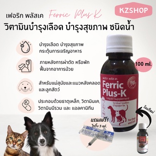 ภาพหน้าปกสินค้าวิตามินบำรุงเลือด และร่างกายในสุนัขแล้วแมว เฟอริกพลัสเค Ferric plus k ชนิดน้ำ 100 ml. ที่เกี่ยวข้อง