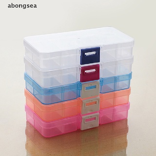 Abongsea กล่องพลาสติกใส 10 ช่อง สําหรับใส่เครื่องประดับ ลูกปัด สกรู