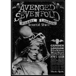 โปสเตอร์ Avenged Sevenfold A7X M.Shadows อะเว็นจด์เซเวนโฟลด์ ตกแต่งผนัง Rock Music Poster โปสเตอร์วินเทจ โปสเตอร์วงดนตรี