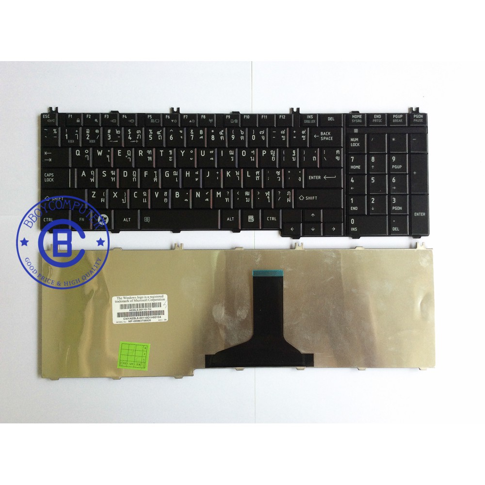 toshiba-keyboard-คีย์บอร์ด-toshiba-satellite-l650-c650-c655-c660-c665-l655-l670-l750-ไทย-อังกฤษ