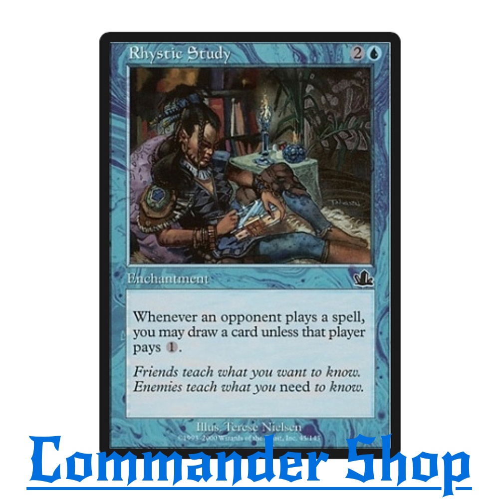 Rhystic Study &ndash; Carta Personalizzata Alta Qualit&agrave; Arte Alterata Per Magic: The Gathering