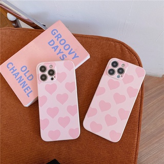 เคสโทรศัพท์มือถือ ซิลิโคนนุ่ม ลายหัวใจ สีชมพู สําหรับ OPPO A95 A76 A96 A3S A12E A5S A7 A12 F9 F11 PRO A31 A53 A33 A5 A9 2020 A15 A15S A16 A52 A92 F1S A54 A83 A1K A93 A94 4G A37 A71 A16K A74 5G