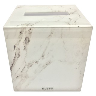 กล่องใส่ทิชชู กล่องทิชชูม้วนอะคริลิก KECH MARBLE สีขาว อุปกรณ์บนโต๊ะอาหาร ห้องครัว อุปกรณ์ TISSUE ROLL BOX ACRYLIC KECH