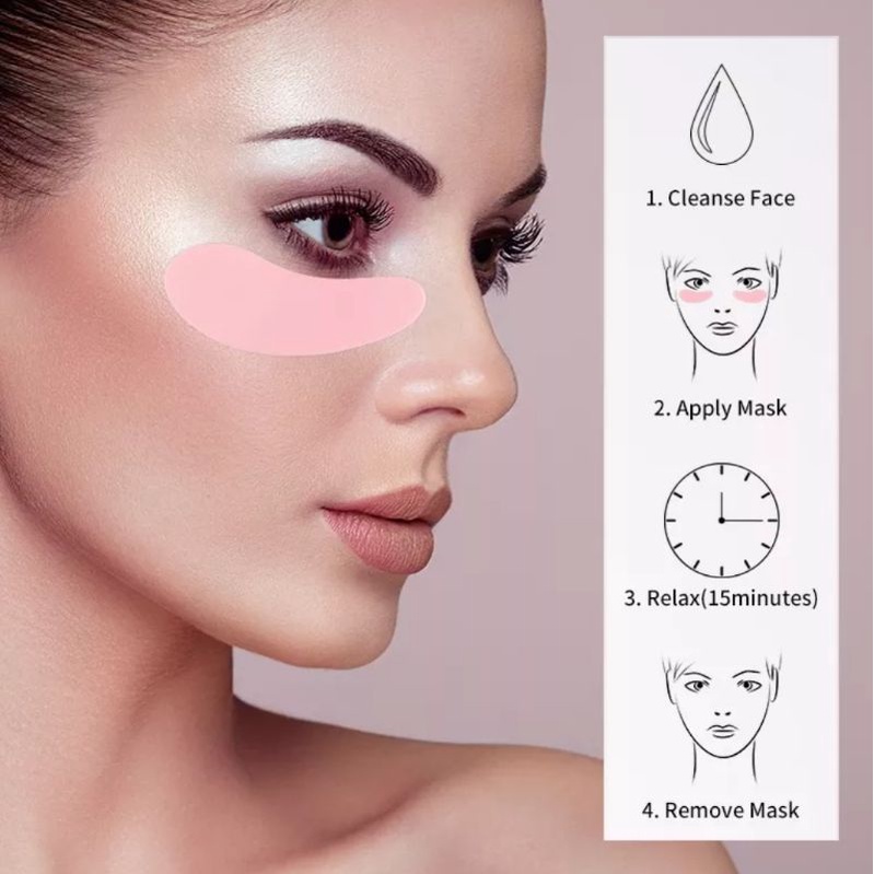 ซื้อ2 ลด50บ. !!LINALITA ซิลิโคนมาส์กใต้ตาใช้ซ้ำได้แบบบางพิเศษ Reusable