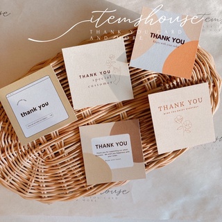 สินค้า THANK YOU CARD รุ่น WORD การ์ดขอบคุณ บัตรขอบคุณ การ์ดจีบลูกค้า สไตล์มินิมอล