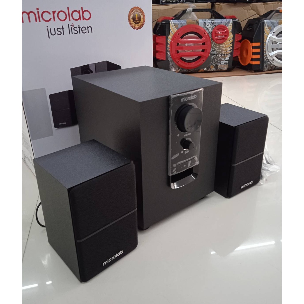 ลำโพง-speakers-microlab-m-106bt-blutooth-ชุดเครื่องเสียง-2-1-10-มีลำโพง-3-ตัวเล่นบลูทูธได้-มีอุปกรณ์ต่อพ่วงครบ-เสียงดี