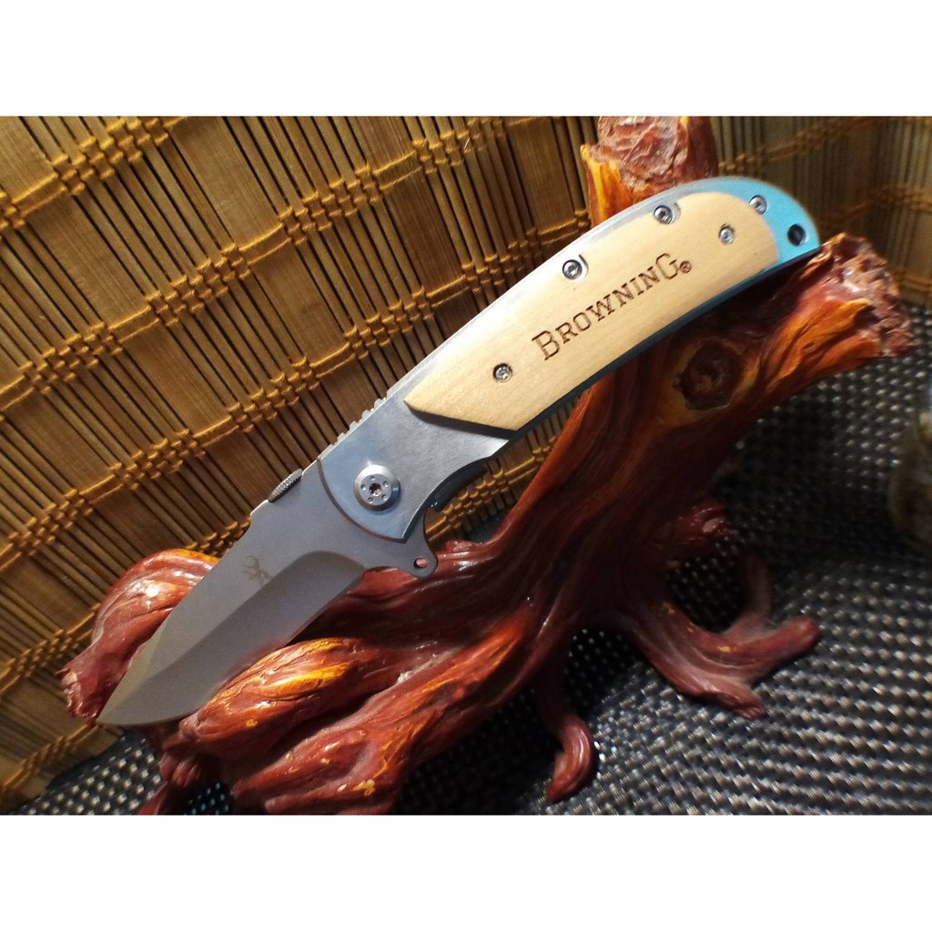 Browning Wood Product พับบราวนิ่งด้ามไม้[แท้] ระบบมีดแบบแมนนวล [เป็น ...