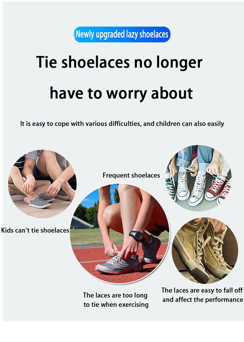 ข้อมูลเกี่ยวกับ เชือกผูกรองเท้า แบบแม่เหล็กล็อก ยืดหยุ่น ไม่ผูกเชือก เชือกผูกรองเท้า สําหรับเด็ก ผู้ใหญ่ 1 คู่