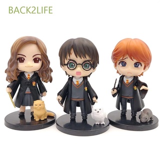 BACK2LIFE 3Pcs/set Harried Potter Action Figure Kids Gifts Model Toys Movie Harried Potter Special Toys Figurine Desktop Decoration PVC Ornament Gift Mini Decoration Hermione Ron Hedwig