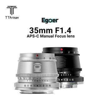 Ttartisan เลนส์กล้อง 35 มม. F1.4 MF APS-C สําหรับกล้อง E FX M43 EOSM Leica L Z