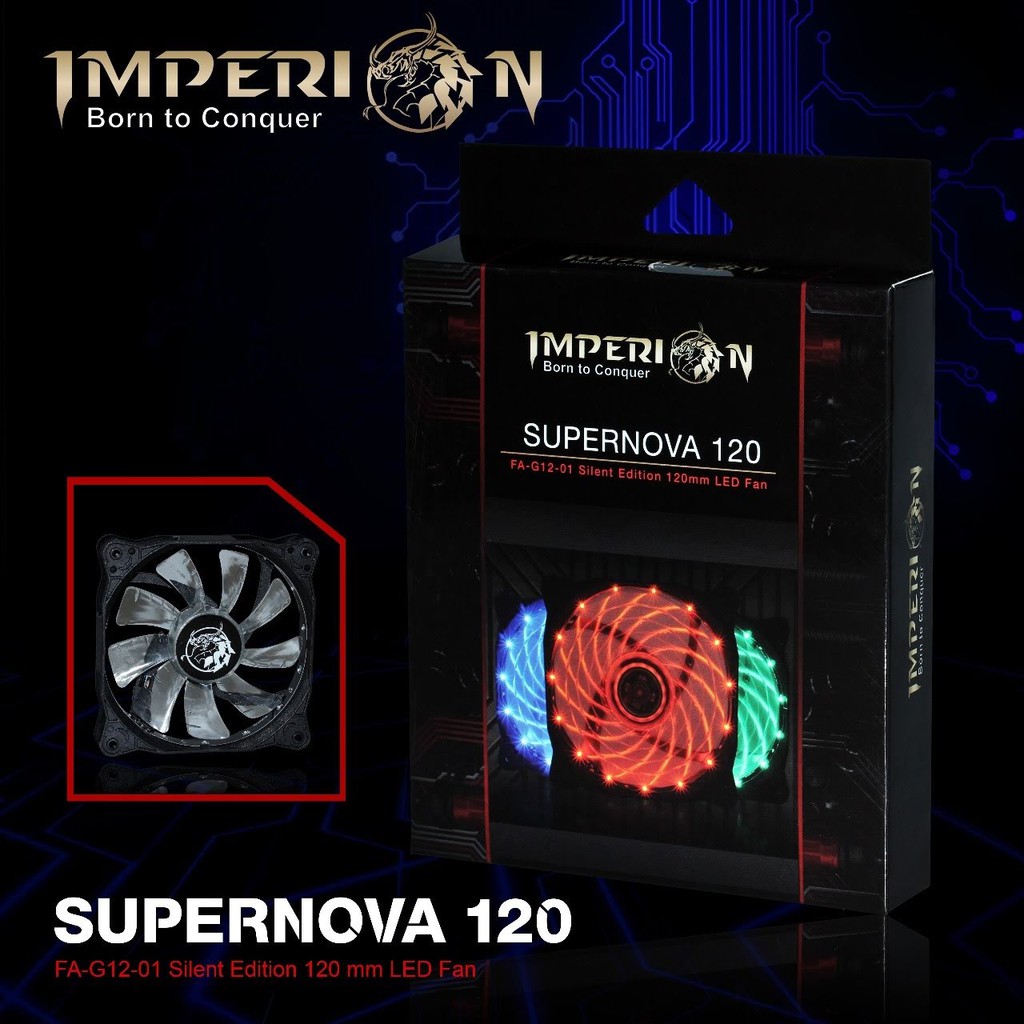 IMPERION พัดลม LED CASING SUPERNOVA 120 SILENT EDITION 120 MM | Shopee ...