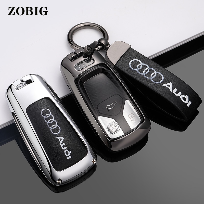 ภาพหน้าปกสินค้าZobig เคสรีโมตกุญแจรถยนต์ แบบโลหะ สําหรับ Audi A4 A4L A5 S4 Q7 TTS