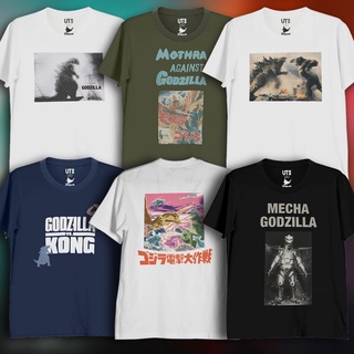 Uniqlo Godzilla เสื้อยืดคู่รักแขนสั้นสําหรับผู้ชาย 434372ยืด.สบาย.รัก
