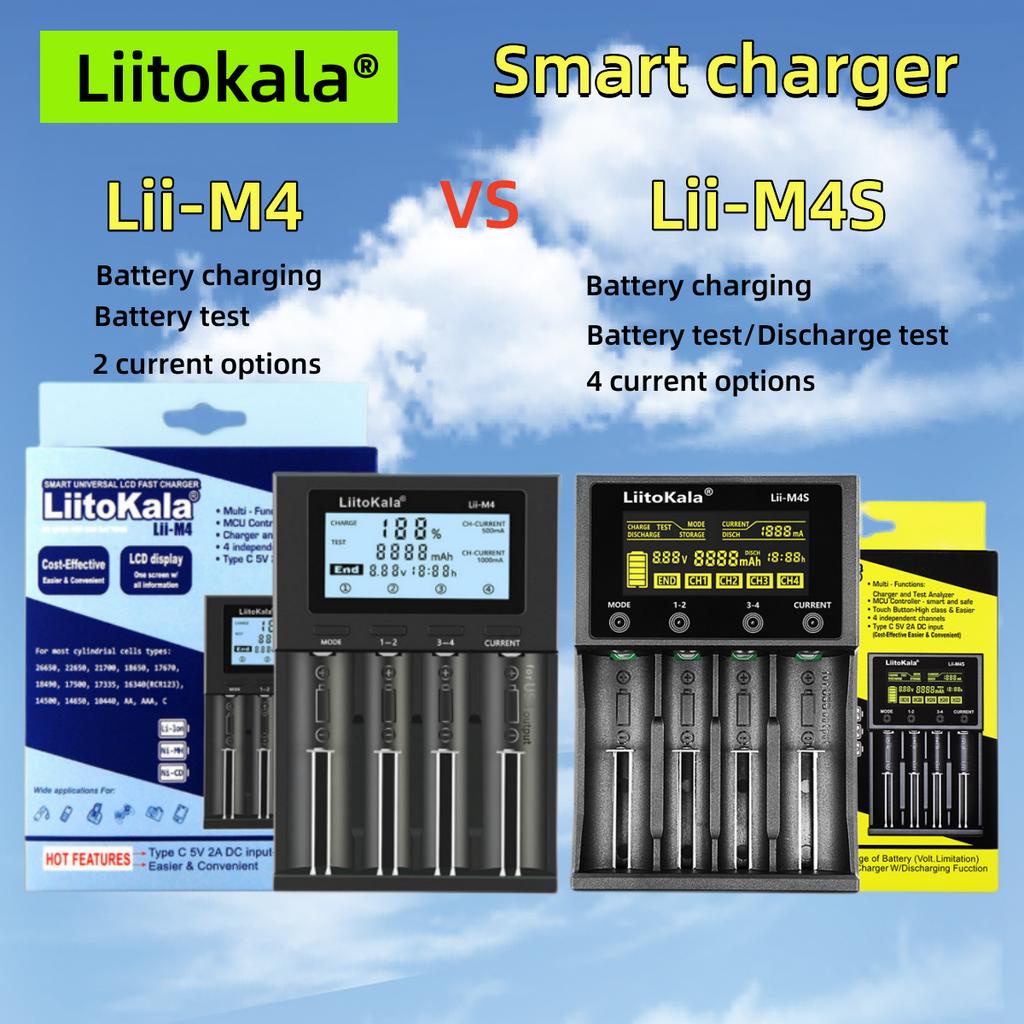 ขายส่ง LiitoKala Lii-M4S 18650 26660 เครื่องชาร์จพร้อมความจุ/จอแสดงผล ...