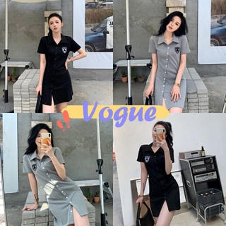 ภาพหน้าปกสินค้าVogue🌟พร้อมส่ง🌟มินิเดรสคอปกไหมพรม กระดุมแกะได้ผ้านิ่มมาก (9999) -N ที่เกี่ยวข้อง