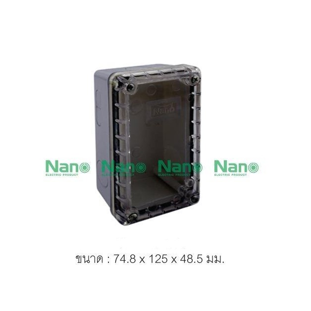 nano-กล่องกันน้ำพลาสติก-ฝาใส-ขนาด-74-8x125x48-5mm-2-94x4-92x1-90-รุ่น-nano-201cw-nano-201cb-nano-201cg