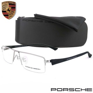 PORSCHE DESIGN แว่นตา รุ่น P 8157 C-9 สีเงิน กรอบแว่นตา Eyeglass frame ( สำหรับตัดเลนส์ ) ทรงสปอร์ต วัสดุ สแตนเลสสตีล
