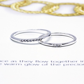 สินค้า Star Jewelry แหวนเงินแท้ 92.5% แหวนแฟชั่น แหวนมินิมอล ประดับเพชร CZ รุ่น RS3078 / RS3082