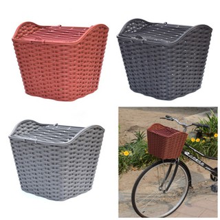 สินค้า Buy 20% off Bicycle hand-woven rainproof and waterproof baskets, baskets, front baskets for bicycle storage box accessories