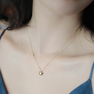 South Korea Dongdaemun temperament love necklace simple pendant literary fan collarbone chain pendant female for girls f