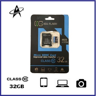 ไมโครเอสดีการ์ด 32GB class 10 ยี่ห้อGiga flash MicroSD Card 32GB Class10 Giga Flash