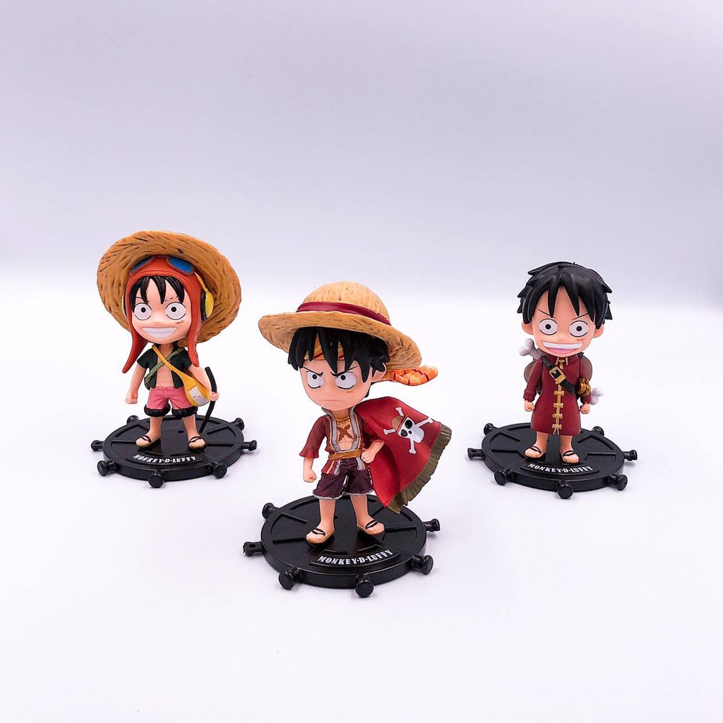 SS Toys โมเดล วันพีช ลูฟี่ 3ตัว ฐานดำ สูง12ซม.ไม่มีกล่อง (งานจีน ...