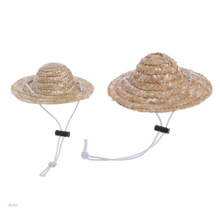 หมวก Sombrero สไตล์ฮาวายขนาดเล็ก / ขนาดใหญ่ 14 ซม. 16 ซม. สําหรับสัตว์เลี้ยงสุนัขแมว