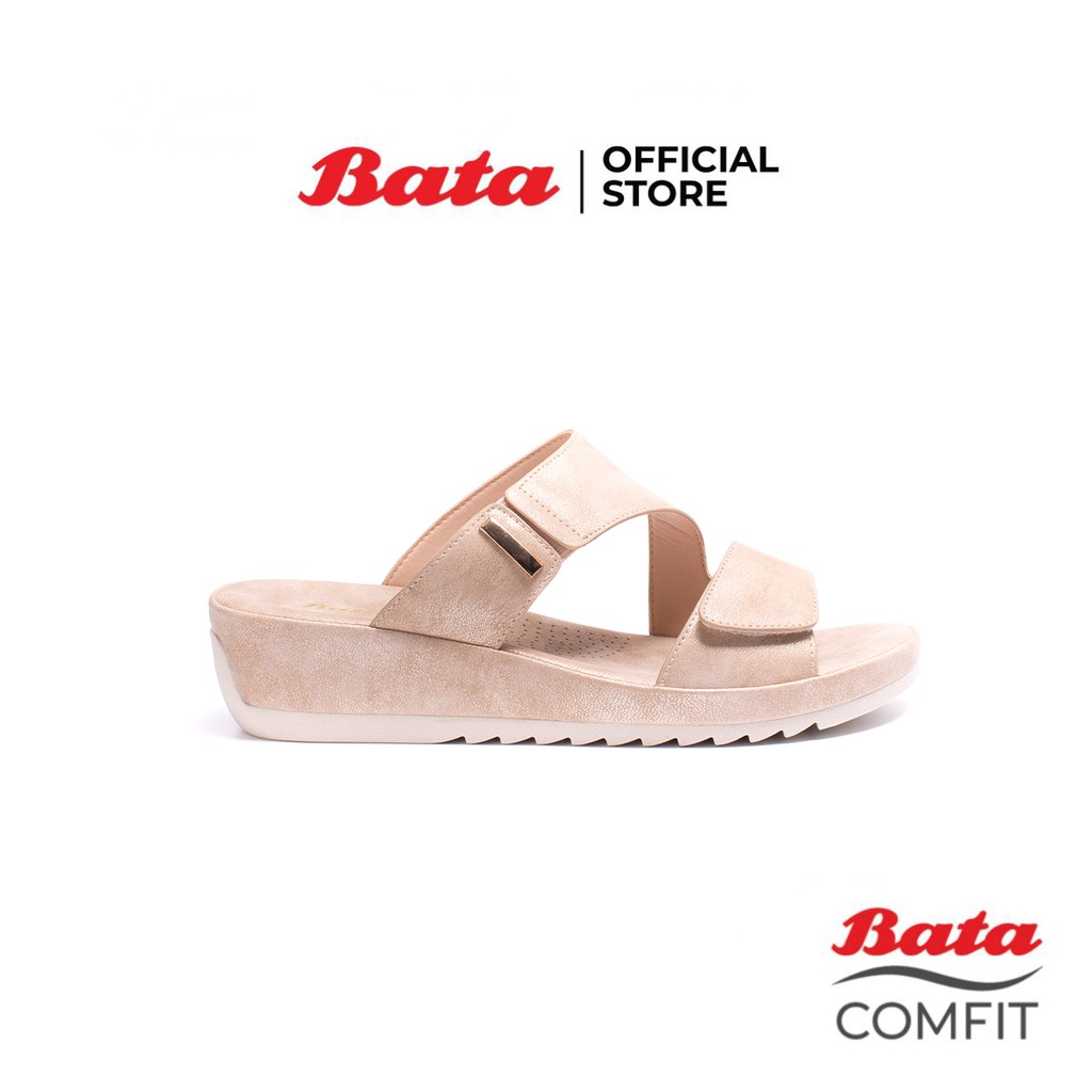 bata-comfit-บาจา-คอมฟิต-รองเท้าเพื่อสุขภาพ-นิ่มและเบา-พื้นหนา-สูง-1-นิ้ว-สำหรับผู้หญิง-รุ่น-sunny-สีทอง-6618785