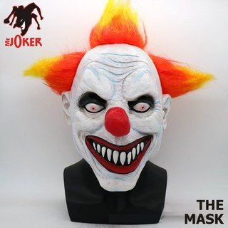 Mask หน้ากาก Joker โจ๊กเกอร์ ตัวตลก Devil Clown ปีศาจ สุดโหด BB GUN บีบีกัน Cosplay Halloween ฮาโลวีน รุ่น 008