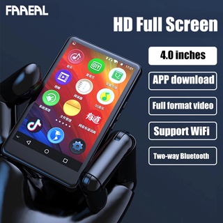 Faaeal RUIZU H6 Android WiFi เครื่องเล่น MP3 บลูทูธ หน้าจอสัมผัส 4 นิ้ว เครื่องเล่น MP4 วิดีโอเพลง แบบพกพา พร้อมลําโพงในตัว วิทยุ FM บันทึก Ebook ดาวน์โหลดแอป