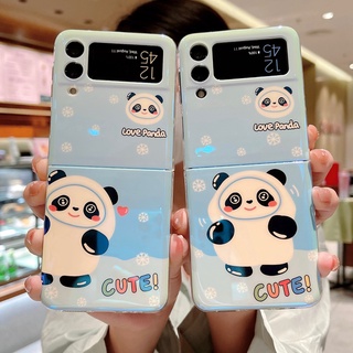 เคสโทรศัพท์มือถือ PC แข็ง ป้องกัน ลายการ์ตูนหมีตลกน่ารัก สําหรับ Samsung Galaxy Z Flip4 3 Z Flip3